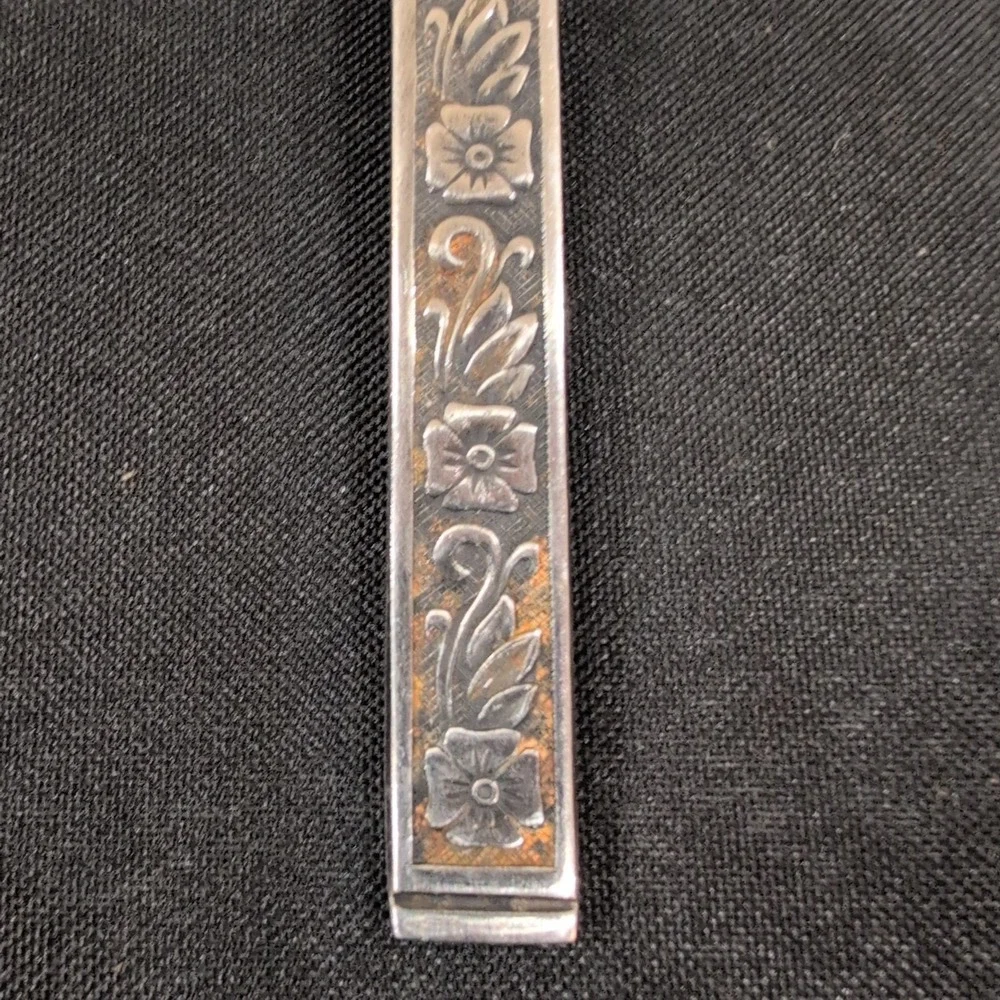 Gold Standard Stainless Japan Slotted Pie Cake Server Floral Handle Silver Tone
